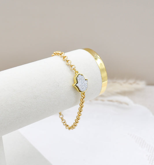 Hamsa Hand Gold Chain Bracelet