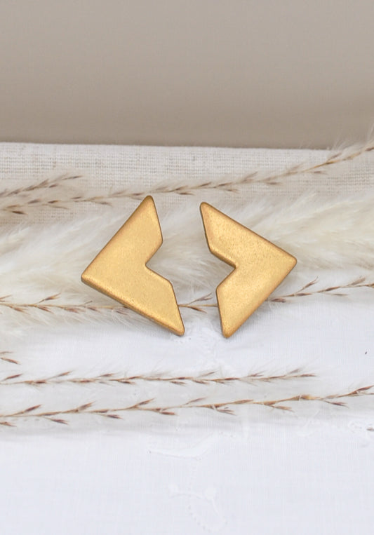 Copper Triangle Earrings