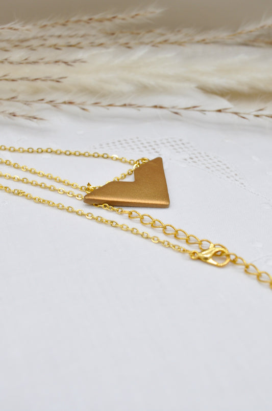 Matte Triangle Necklace